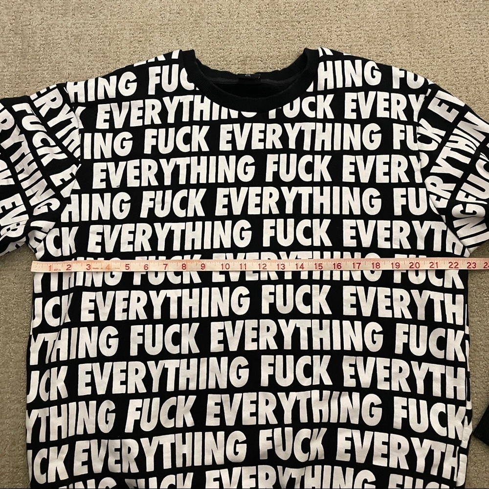 Fuxk Everything Sweatshirt Size XXL - Picture 6 of 7